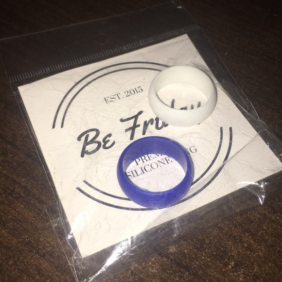 Be Friday Other - Men’s rings silicone —2 pc blue white /white black